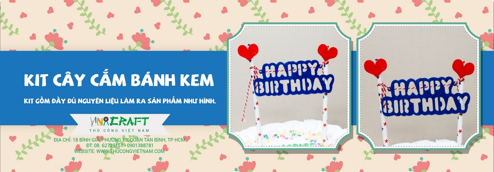 Kit cây cắm bánh kem 12